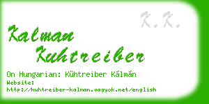 kalman kuhtreiber business card